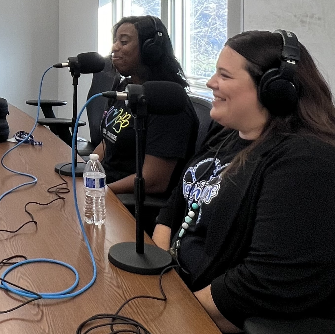  Melitta Wilson records a podcast